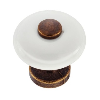 Nupp ø30 mm (antiikpronks / portselan)