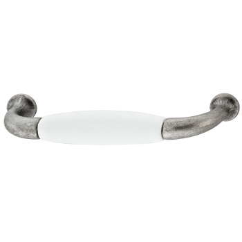 Käepide 110 x 32 mm (antiikhõbe / portselan)
