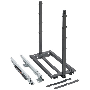 Väljatõmmatav kapikorvide raam DISPENSA JUNIOR III ↔600 mm, vaikseltsulguv (ANTRATSIIT)