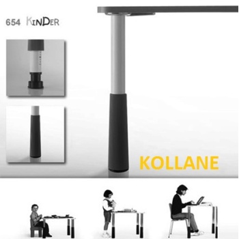 Lauajalgade komplekt ø50/↕370-550 mm (kollane/kroom)