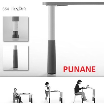 Lauajalgade komplekt ø50/↕370-550 mm (punane/kroom)