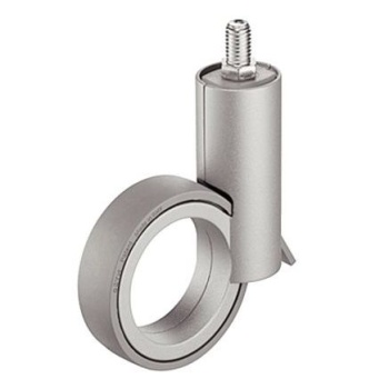 Disain-mööblirullik Ø67 mm (piduriga, alumiinium/hall)