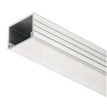 Alumiiniumprofiil valgusribale, 2500 mm, pealepandav, kõrge (hajuti piimjas)