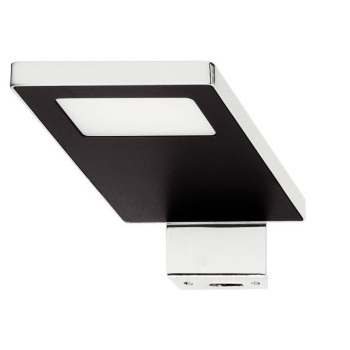 LOOX LED 2033 kapi peale paigaldatav valgusti niisketesse ruumidesse, 3.8 W, IP44, külm valgus 4000 K, 12 V (kroom/must)