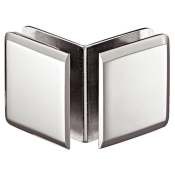 Dušinurga kinnitus 90° klaas-klaas 51x51 mm (kroom)