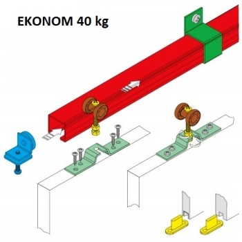 Lükandukse süsteem 40 kg "Ekonom" puituksele (1 uks)