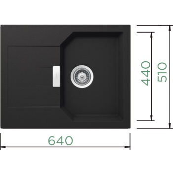 Graniitvalamu MANHATTAN D-100XS (must metallik / onyx)