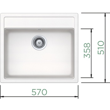 Graniitvalamu MONO N-100 Schock (valge / polaris / 99) [Manuaalklapp]