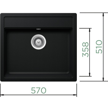 Graniitvalamu MONO N-100 Schock (must / puro)