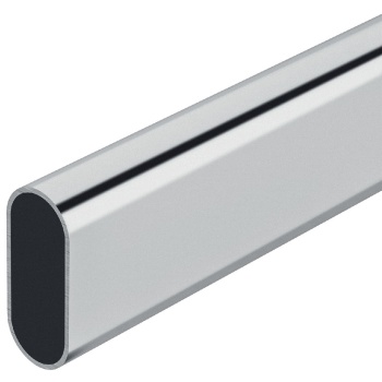 Ovaalne riidepuu toru 30x15 mm, 3 m (kroom)