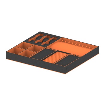 Garderoobi sisu must/oranž, 520x460x58mm