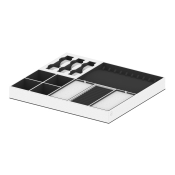 Garderoobi sisu valge/must, 520x460x58mm