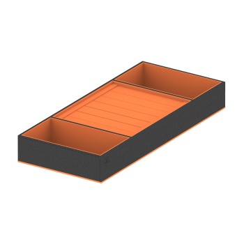 Garderoobi sisu must/oranž, 200x460x58mm