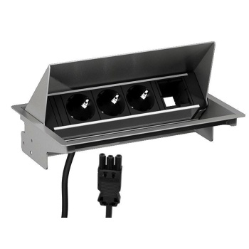 CONEO pistikupesade komplekt, 3 pistikut + 1 vaba moodul (hall)