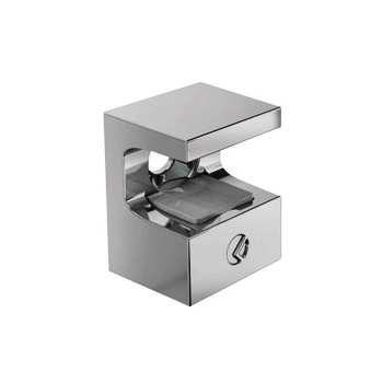 Klaasriiuli kandur "KRISTAL" 14 x 18.2 mm (lihvitud nikkel)