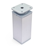 Regulējama skapja kāja, H = 100 mm, 40 x 40 mm (alumīnija tonis)