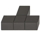 Rokturis poga 46 x 14 mm (melns)
