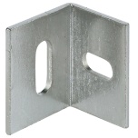 Savienojuma leņķis, ar diviem iegareniem caurumiem, 17 x 21 mm (metāla)