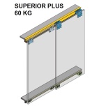 Bīdāmo durviju sitēma "SUPERIOR PLUS" 60 kg (2 durvīm)