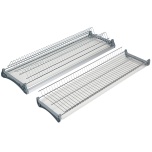 Trauku plauktu komplekts skapja korpusam 800 mm (hroms/pelēks)