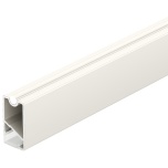 Kvadrātveida drēbju sliede gaismas lentei, 2500 mm, balta
