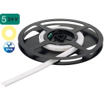 LOOX5 LED 3099 gaismas lenta ar silikona pārklājumu, 3 m/rullī, 9,6 W/m, IP44, siltā gaisma 2700 K, 24 V (balta)