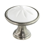 Rokturis ø 34 mm (antīks sudraba/balts)