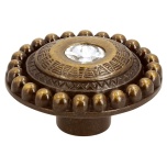Poga ø54 mm (antīka bronza/kristāls)