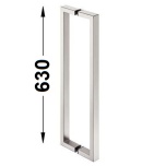 Rokturu komplekts Carlo, 630 mm koka durvīm ar biezumu 30 - 75 mm (nerūsējošais, matēts)