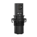 ELEVATOR kontaktligzdas tornis, 1 Schuko spraudnis + 2 USB (melns)
