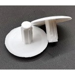Dekoratīva skrūves cepurīte/ vāciņš CV01, Ø12 mm, plastmasa, balts