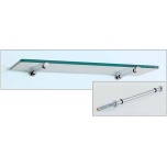 Stikla plauktu turētāji Ø12 x 210 mm ( slīpēts metāls)