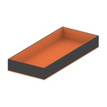 Skapja ieliknis melns/oranžs, 200x460x58mm