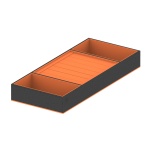 Skapja ieliknis melns/oranžs, 200x460x58mm