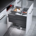 Kluss tvertnes aizvēršanas mehānisms, 600 mm, 2x38L, 1x12/x2,5L, HAILO CARGO (tumši pelēks)