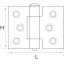 Kapiukse hing 40 x 50 mm (must)