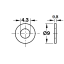 Plastikseib DIN125, 9,0 x 0,8 mm
