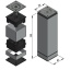 Reguleeritav kapijalg "Niko" 150 mm, 40x40 mm (must)
