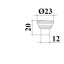Nupp Ø23 mm (kuld)