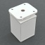 Reguleeritav kapijalg, H = 60 mm, 40 x 40 mm (valge)