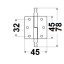 Kapiukse hing 78 mm, parem (pronks)