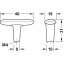 Nupp 46x31 mm, [Model H2140], (valge matt)