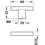 Nupp 60x33 mm, (RST viimistlus)