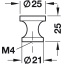 Nupp Ø25 mm (kuldne)