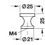 Nupp Ø25 mm (kuld)