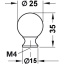 Nupp Ø 25 mm (matt-nikkel)