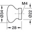 Nupp Ø34 x 28 mm (mänd)