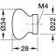 Nupp Ø34 x 28 mm (tamm)