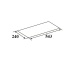 Nõuderesti alusvann 543 x 240 mm (läbipaistev)