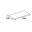 Nõuderesti alusvann 843 x 240 mm (läbipaistev)